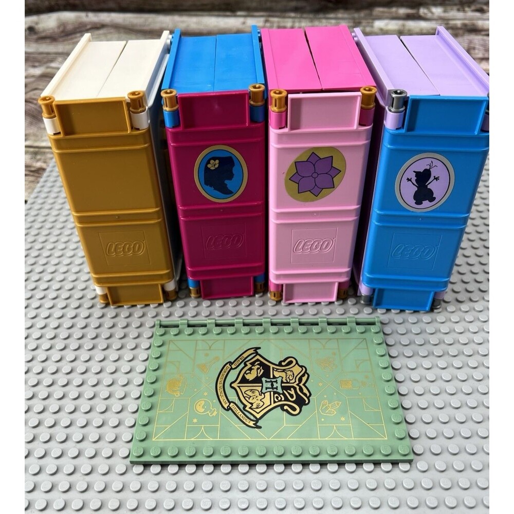 LEGO Disney Princess 4 Book Pieces: Mulan, Ariel, Elsa, Etc Storybook Adventures